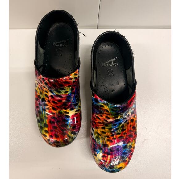 Dansko Clog Mule Women's Size 39 US8.5 Professional Nurse Clog Paint Storm‎ - Picture 4 of 5